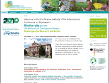 Tablet Screenshot of biodiversity-conference2010.de
